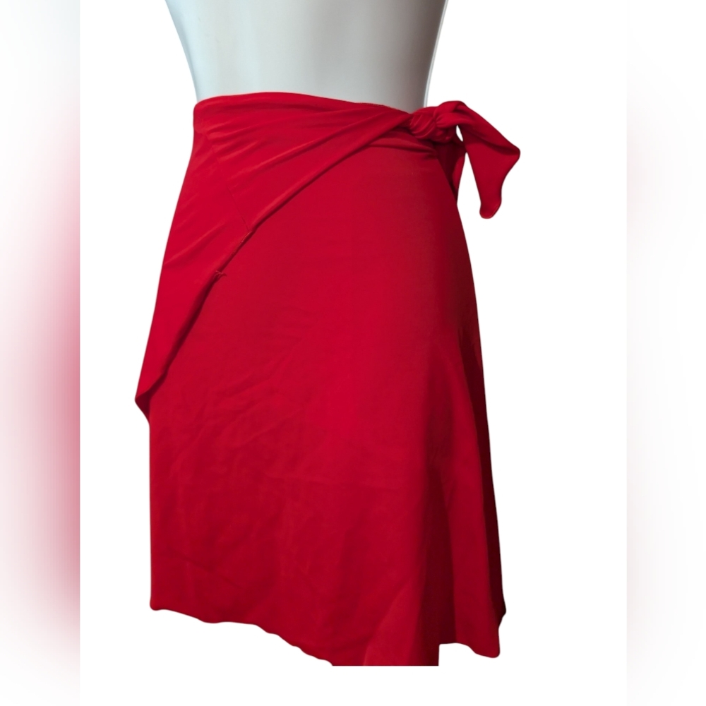 Women's Short Red Swimsuit Cover Up Wrap
